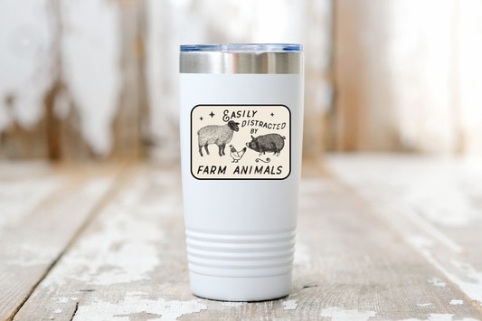 Easily Distracted by Farm Animals Sticker