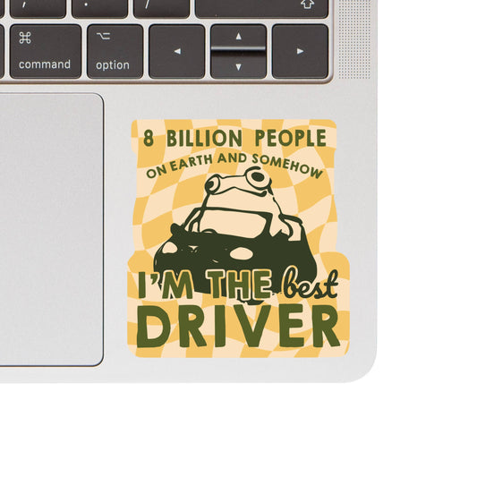 Funny Frog Best Driver Vinyl Sticker
