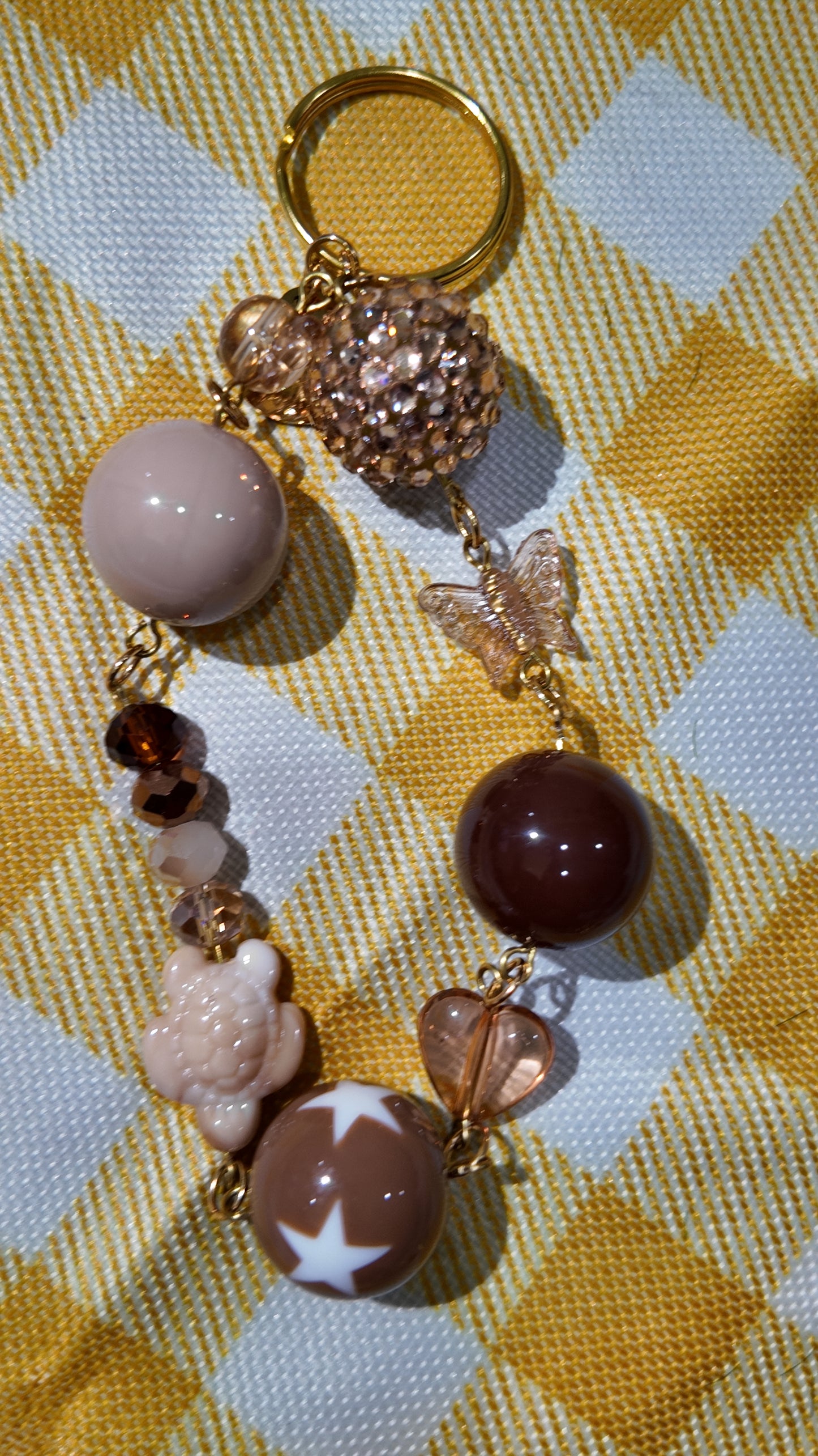 Bag Charms | Keychains | Brown & Yellow Collection