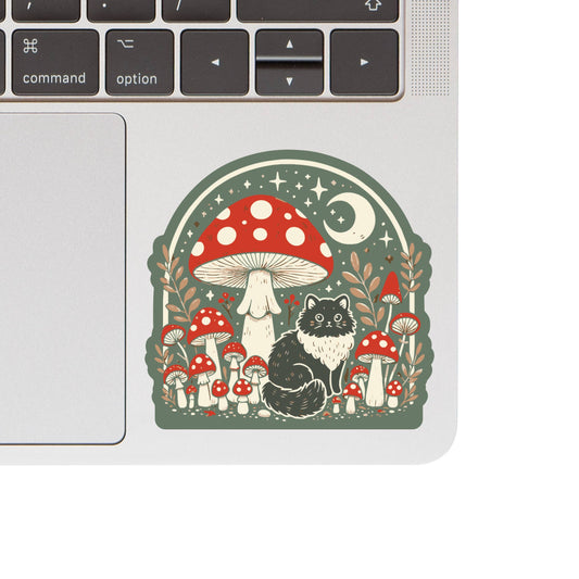Mushroom Kitty Vinyl Sticker