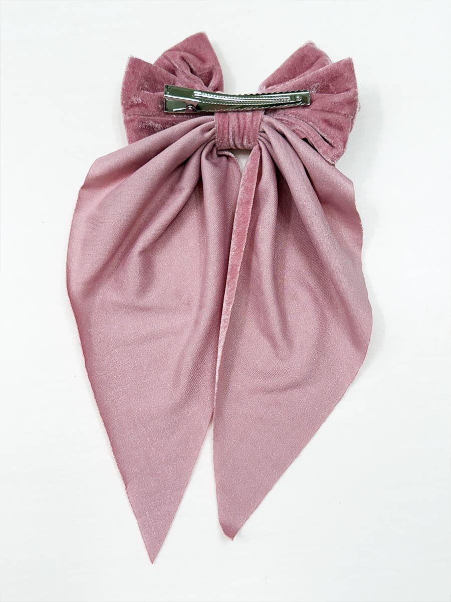 Large Velvet Bow Hair Clips