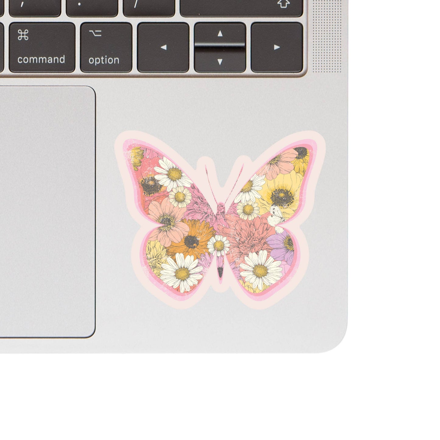 Floral Butterfly Vinyl Sticker