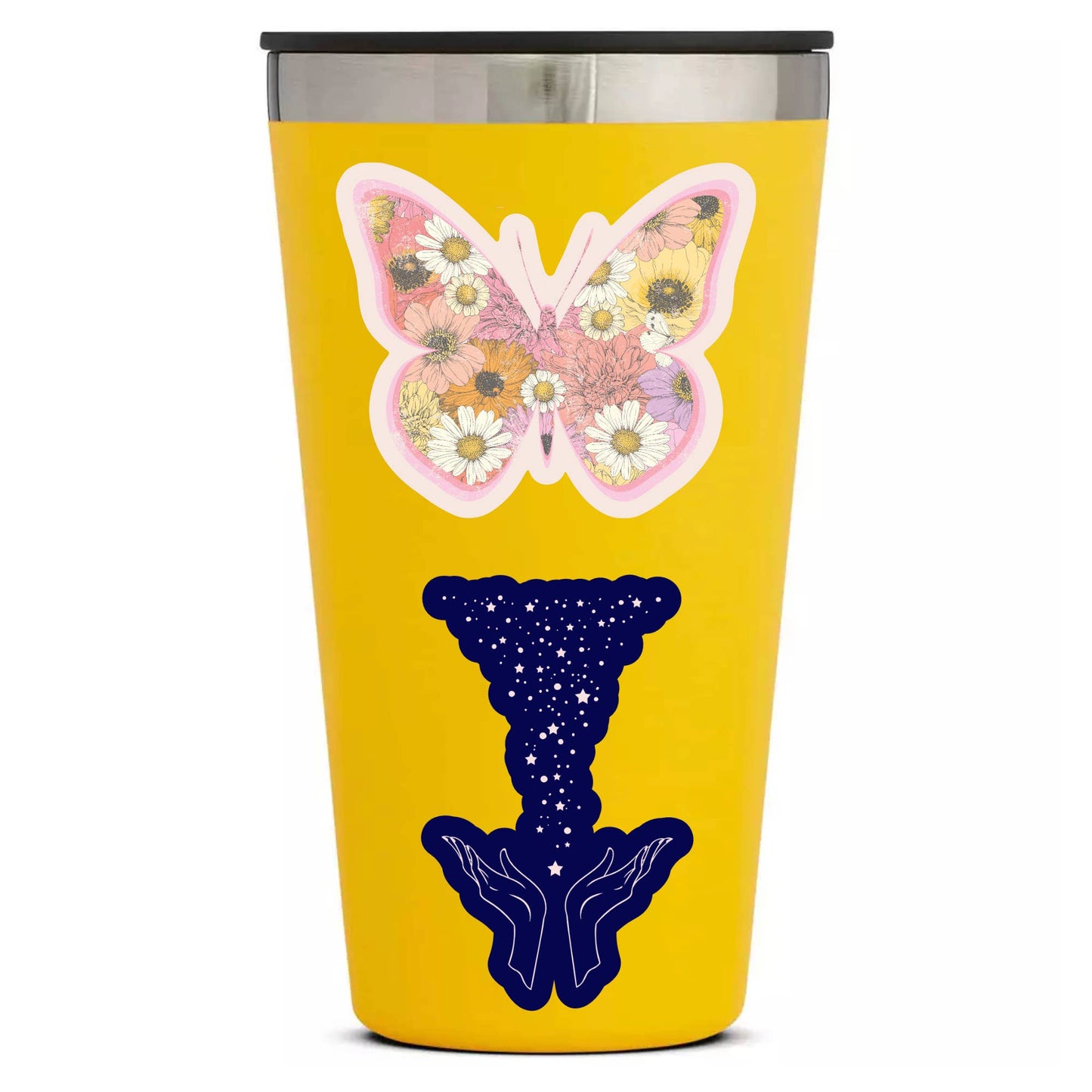 Floral Butterfly Vinyl Sticker