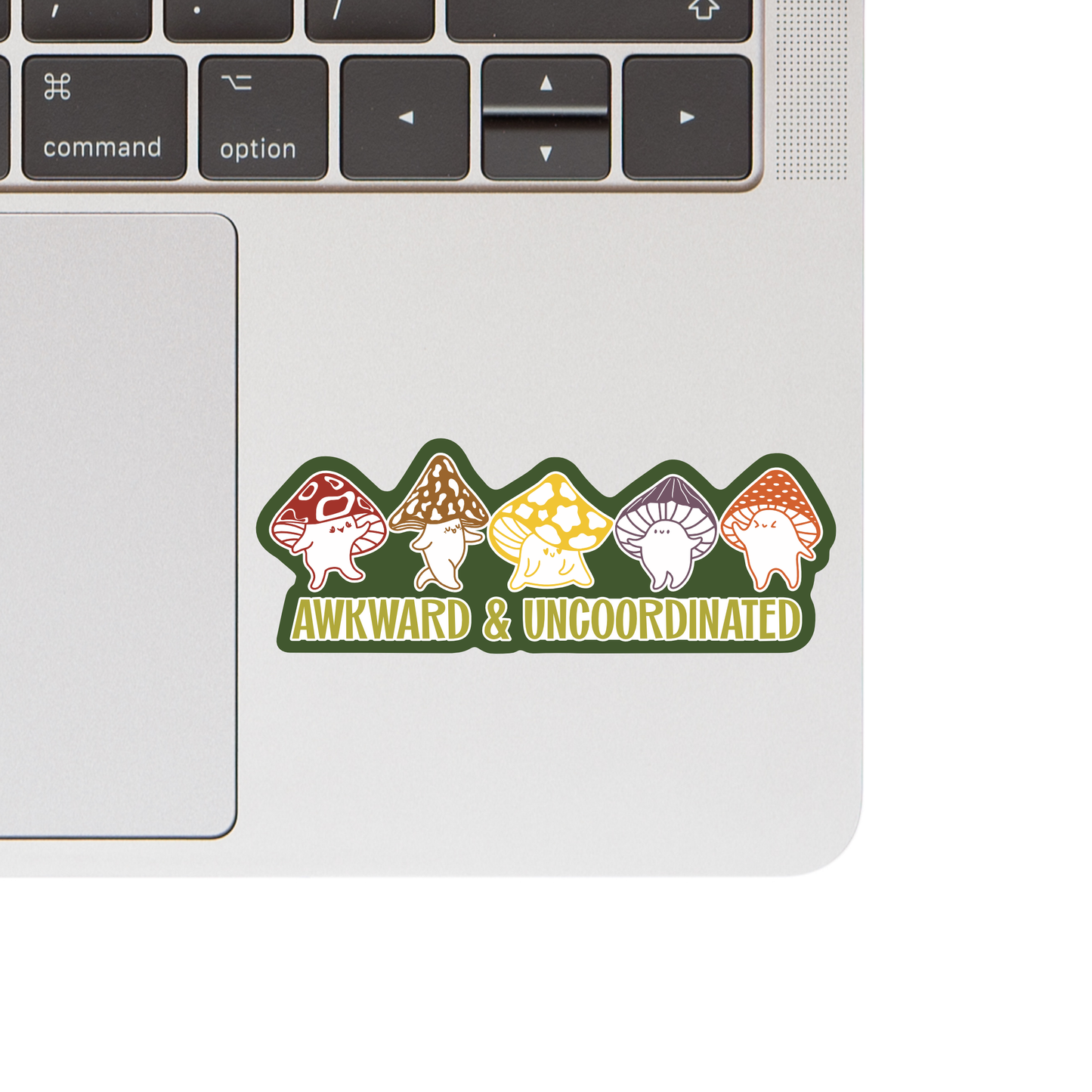 Mushroom Awkward Cute Vinyl Sticker