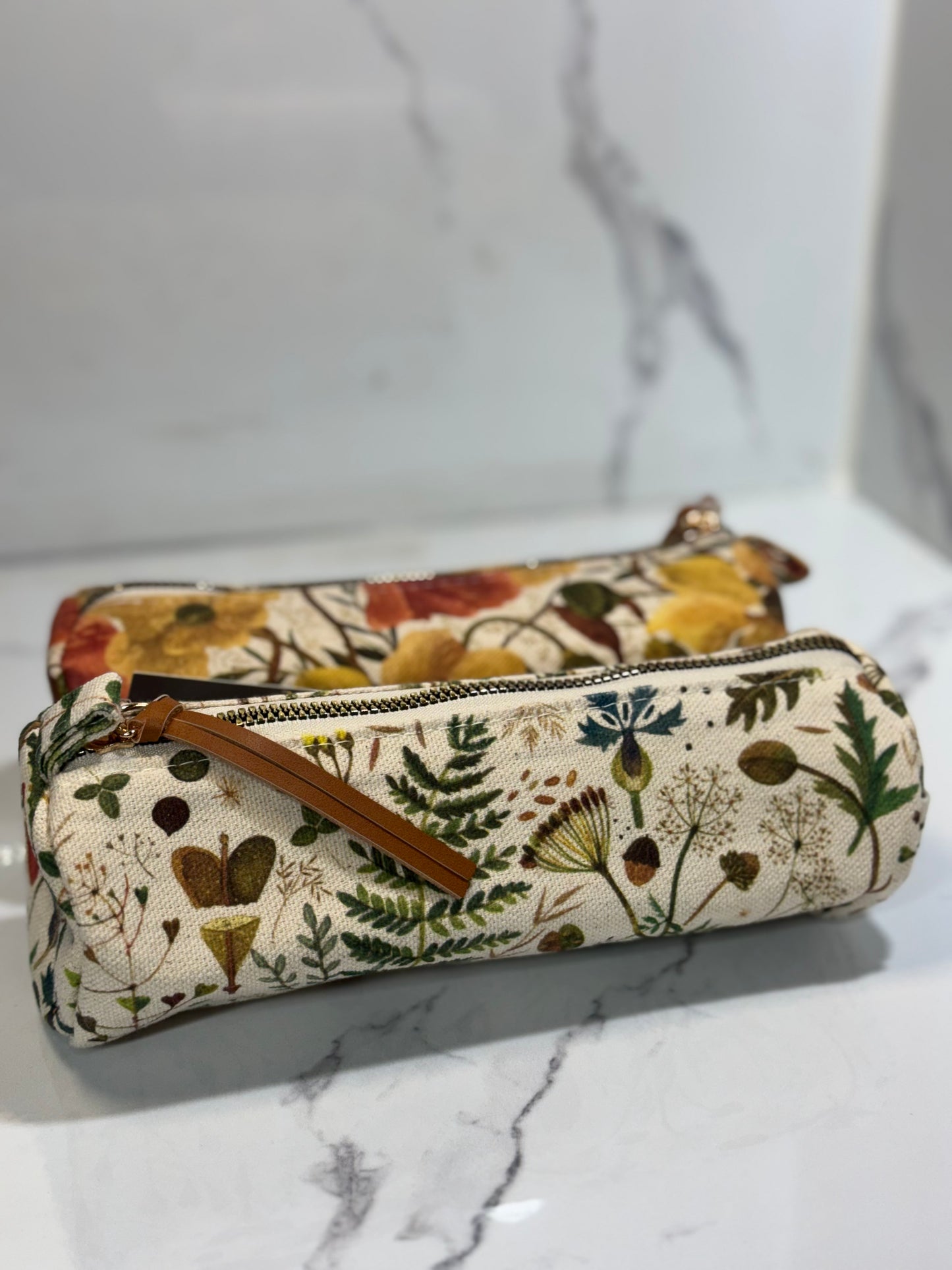 Pencil Pouch - Greens and Flowers
