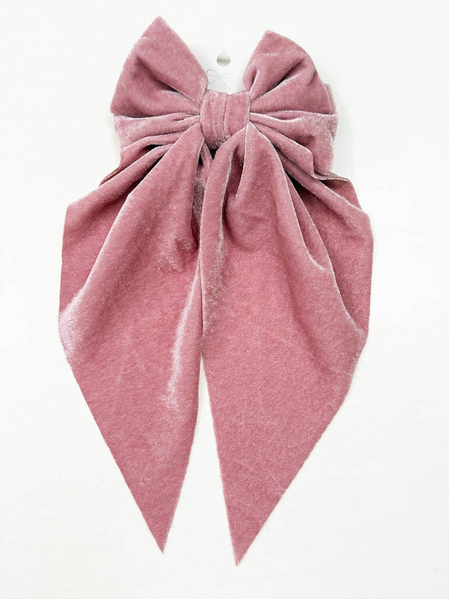 Large Velvet Bow Hair Clips