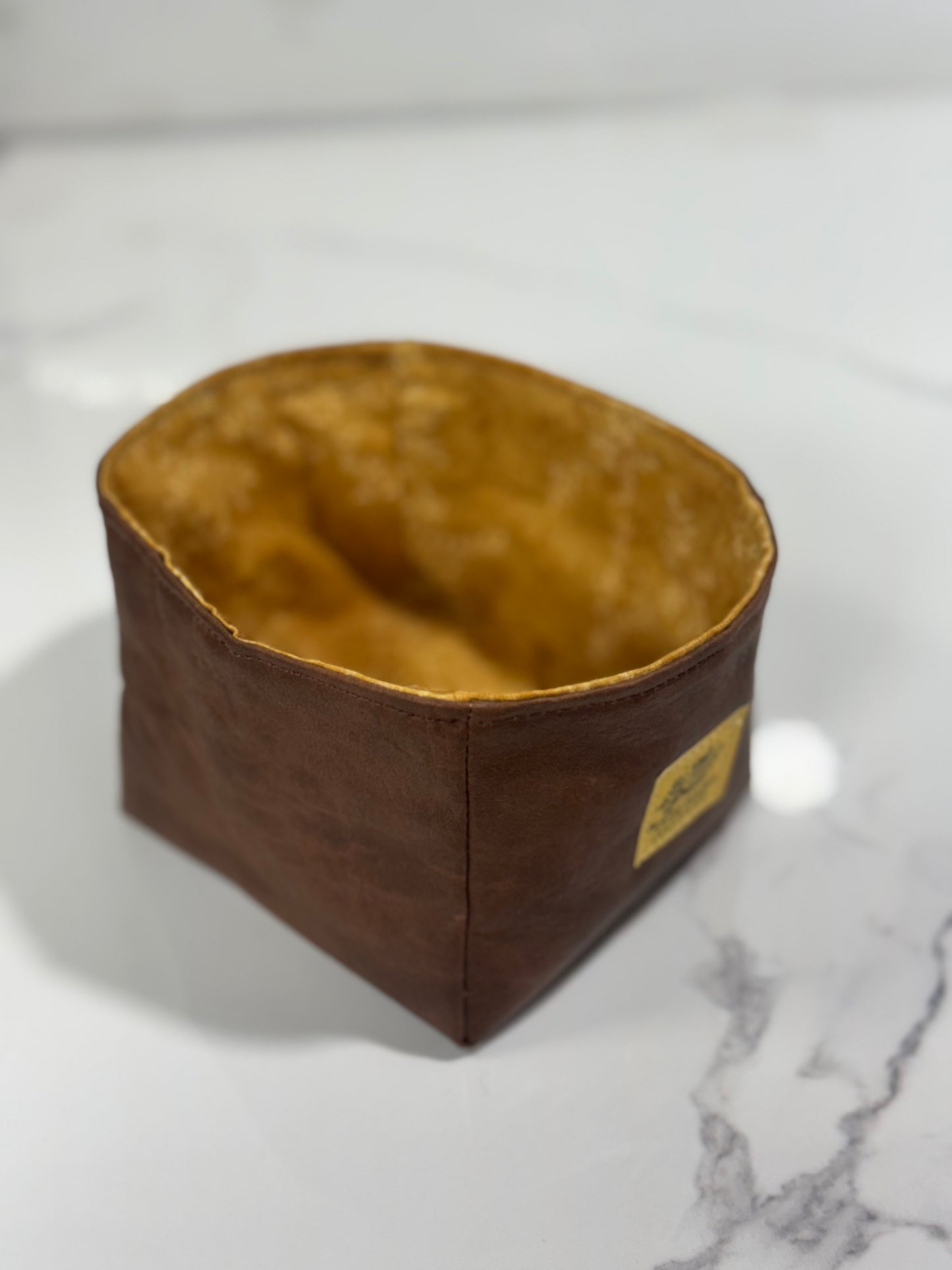 Cougar Faux Leather Mini Basket