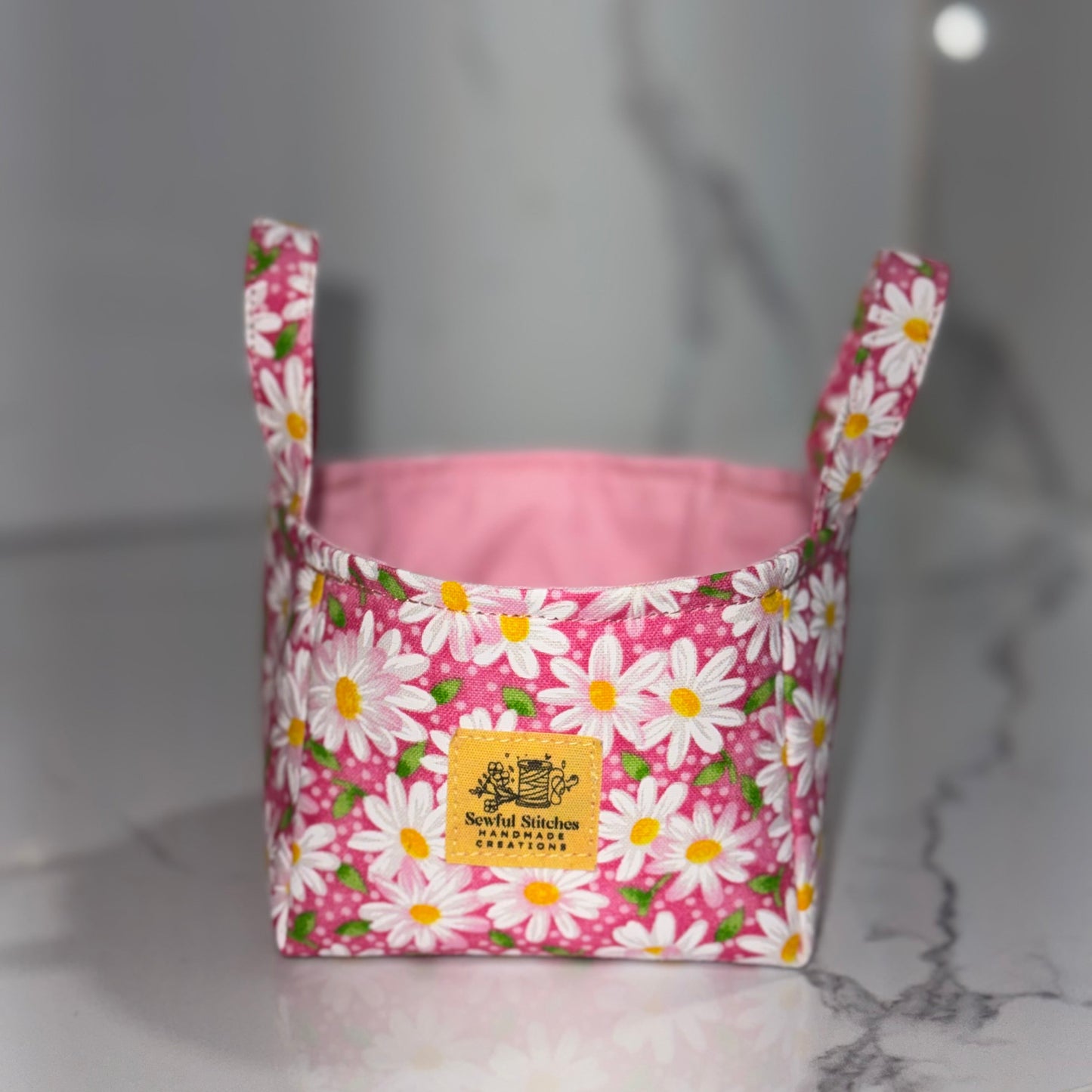 Daisy Mini Fabric Basket