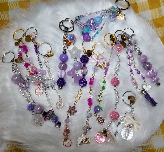 Bag Charms | Keychains | Pink & Purple Collection