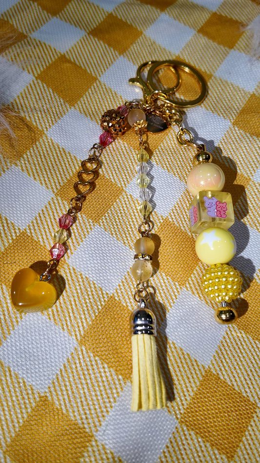 Bag Charms | Keychains | Brown & Yellow Collection