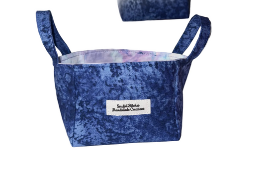 Blueberry Skies Fabric Basket