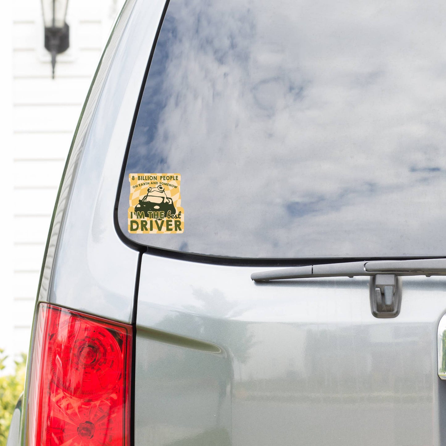 Funny Frog Best Driver Vinyl Sticker