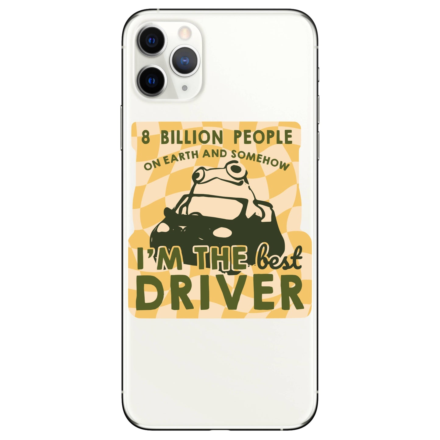 Funny Frog Best Driver Vinyl Sticker