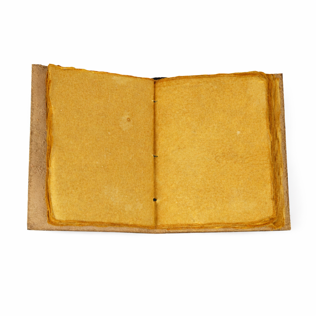 Mini Leather Journal, Embossed String-Tie